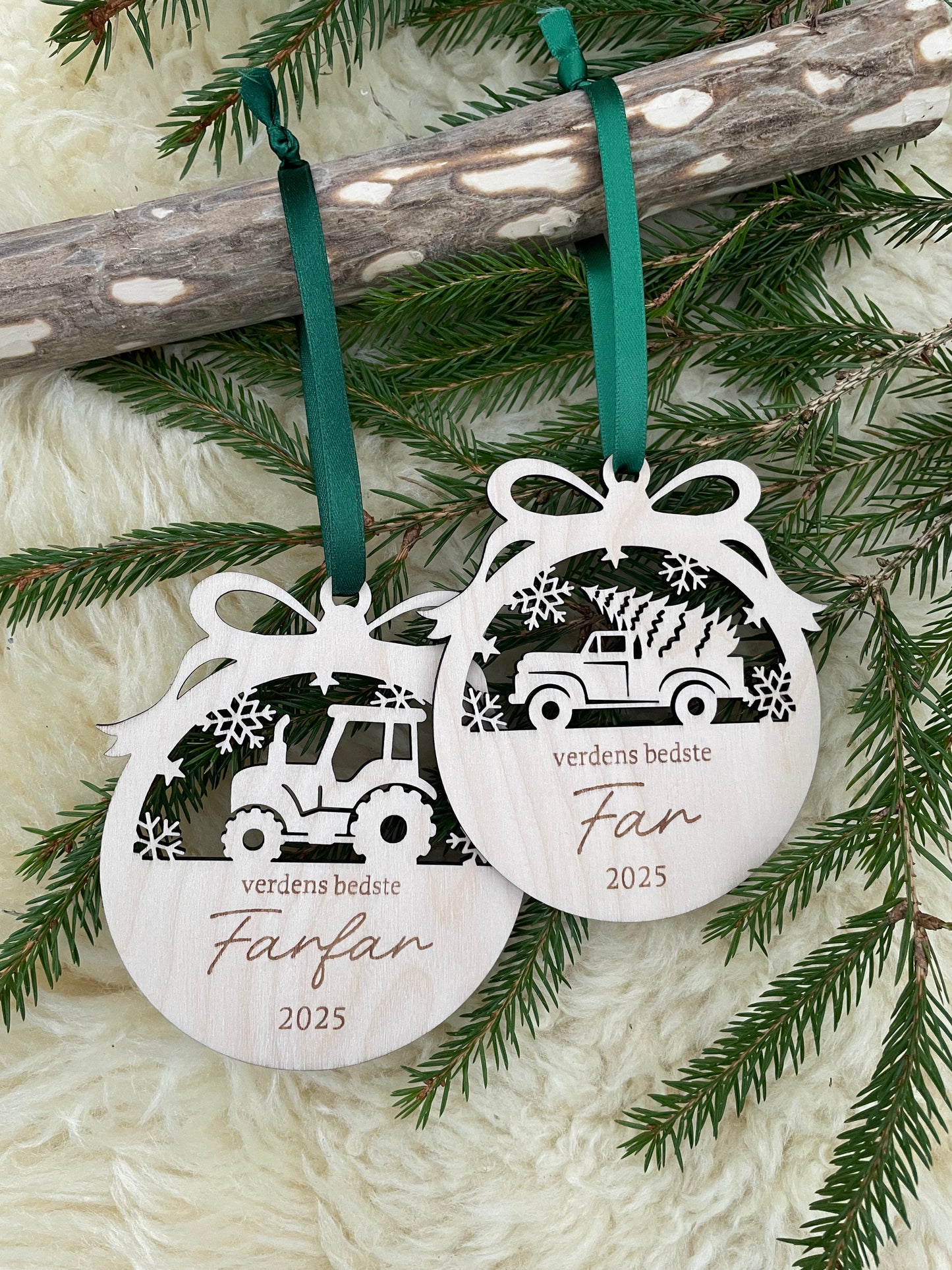 Julekugle med navn - verdens bedste Farfar