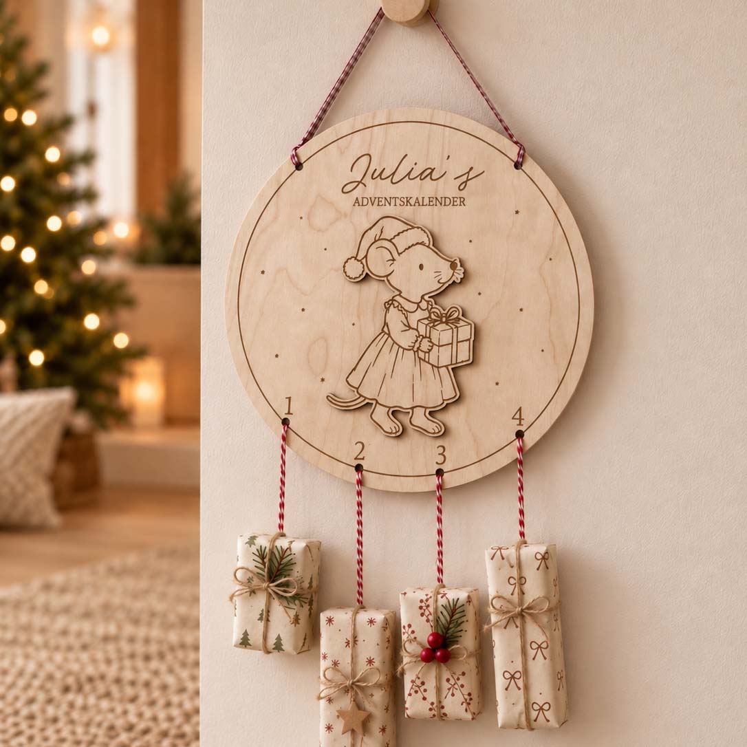 Adventskalender med navn pige
