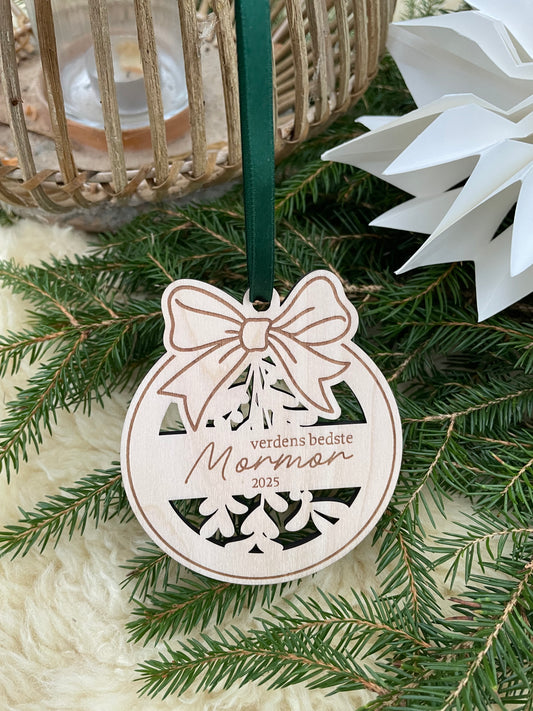 Julekugle med navn - verdens bedste Mormor