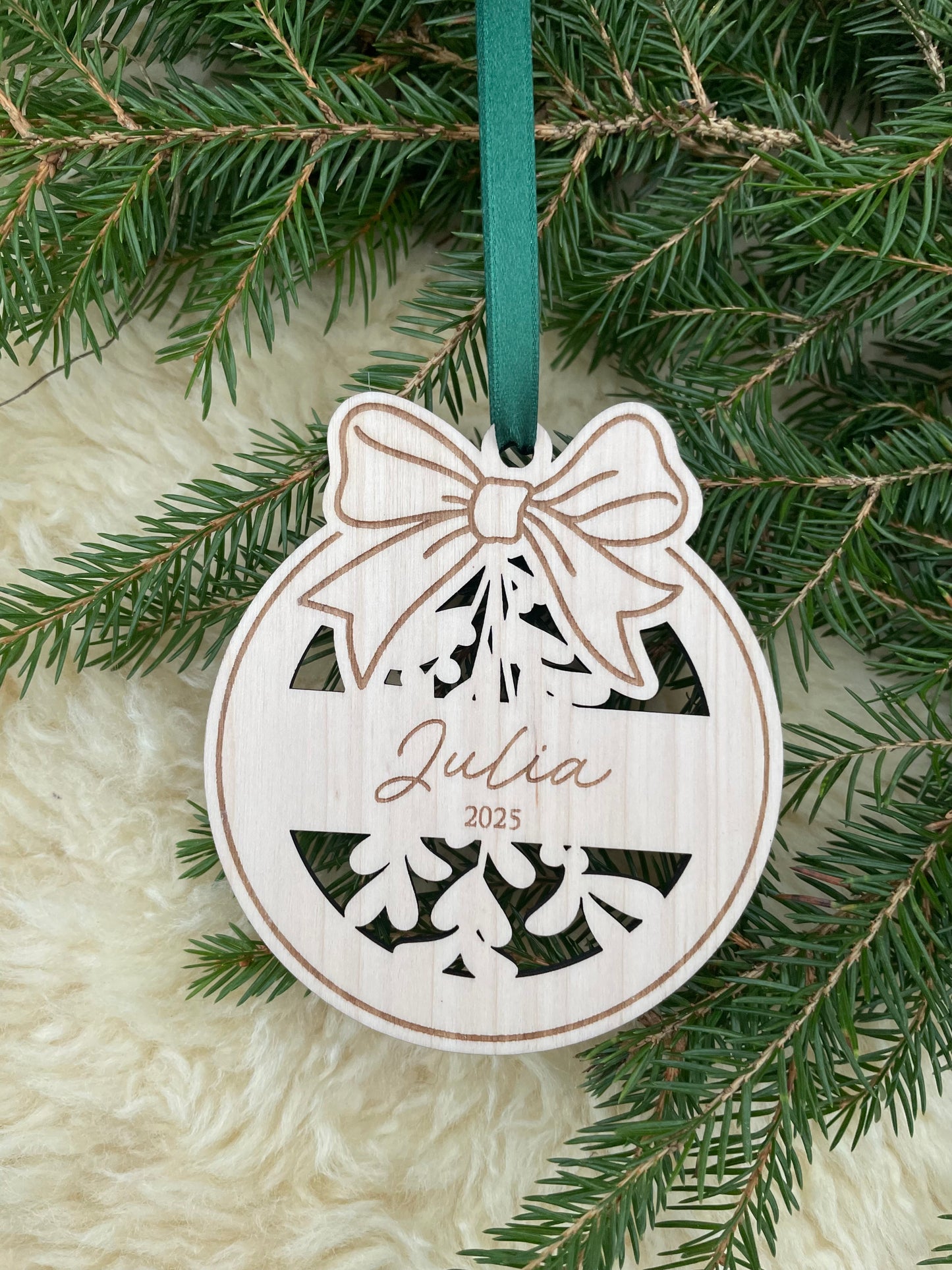 Julekugle med navn
