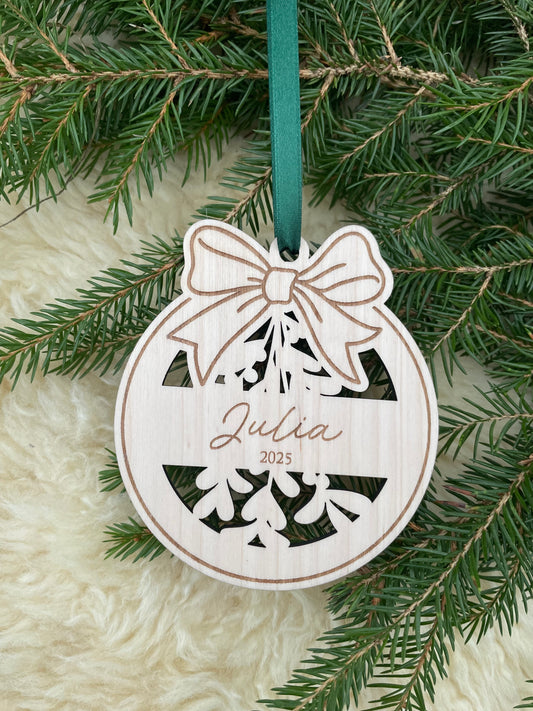 Julekugle med navn