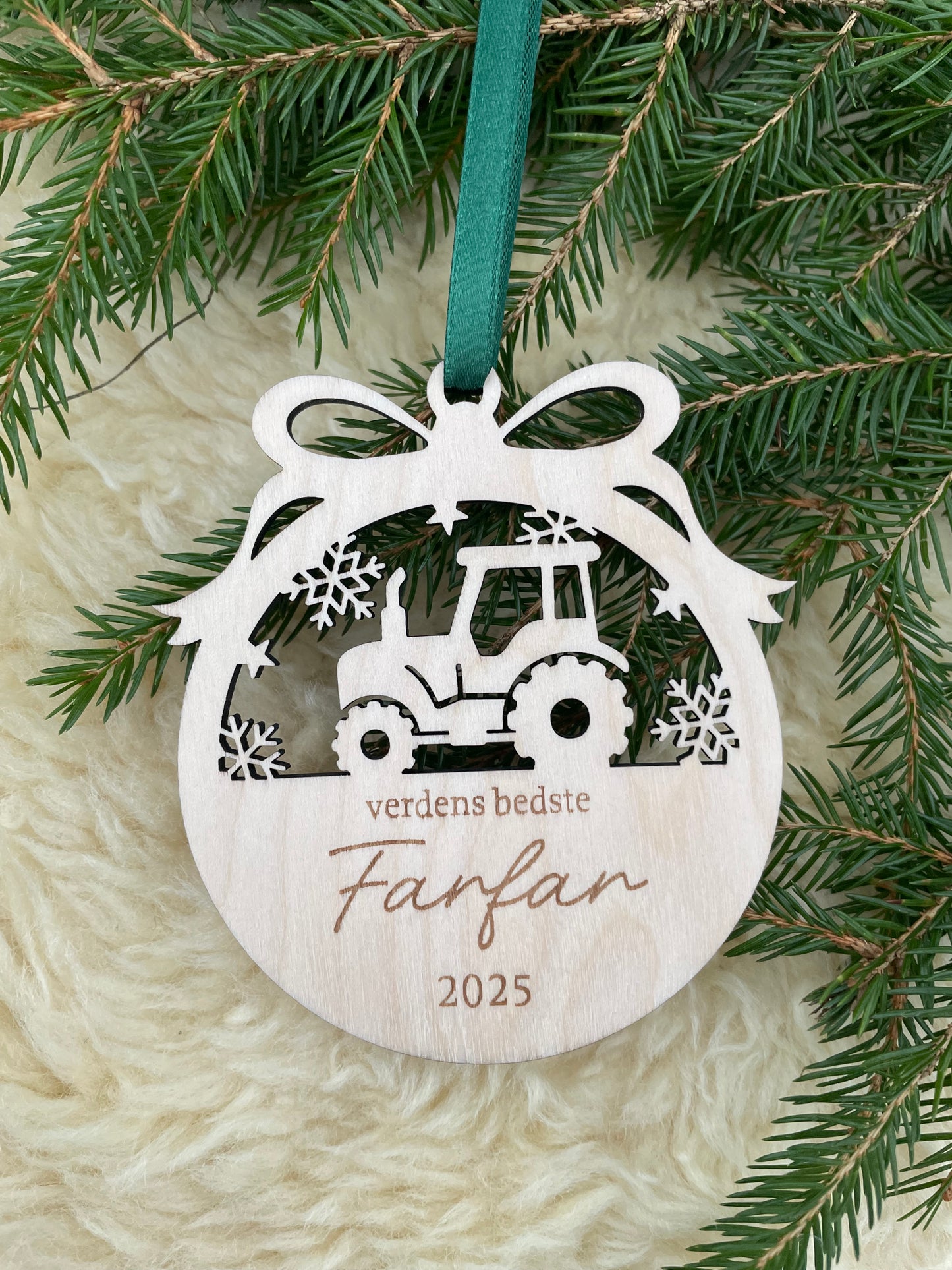 Julekugle med navn - verdens bedste Farfar