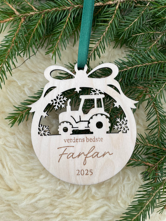 Julekugle med navn - verdens bedste Farfar