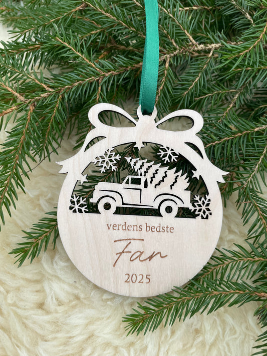 Julekugle med navn - verdens bedste Far