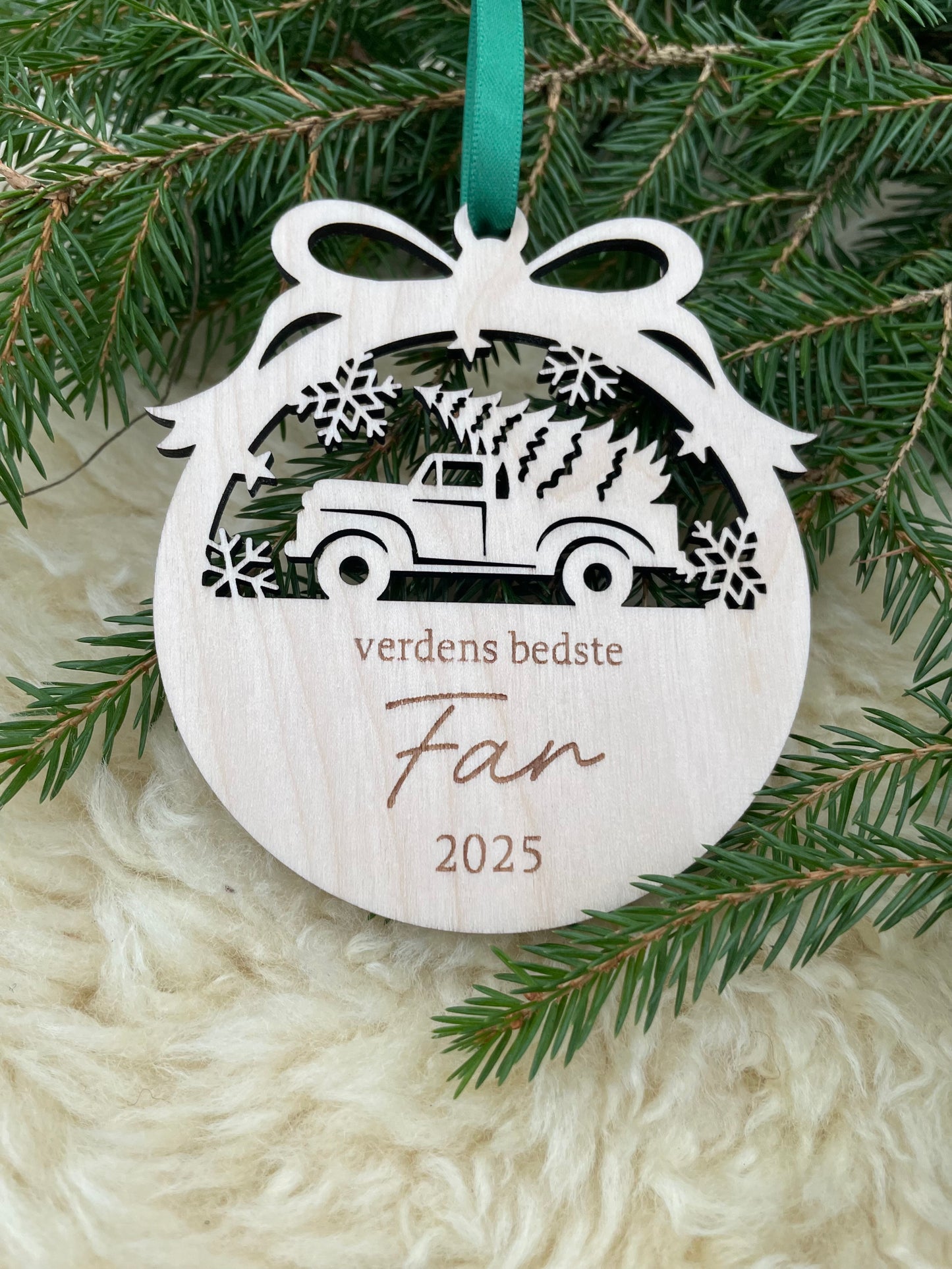 Julekugle med navn - verdens bedste Far