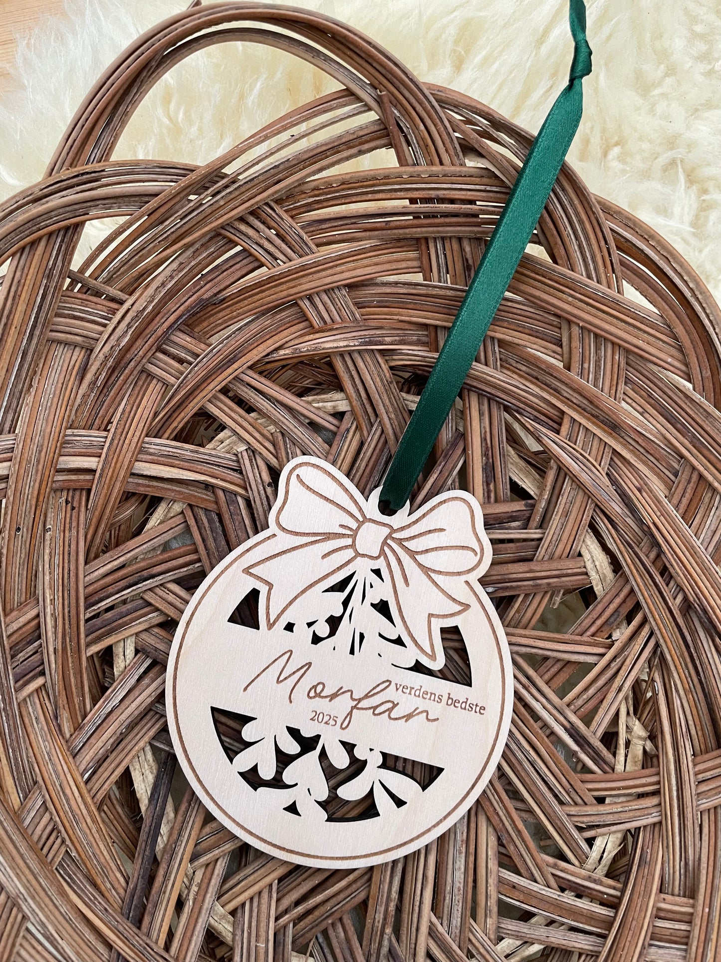 Julekugle med navn - verdens bedste Morfar