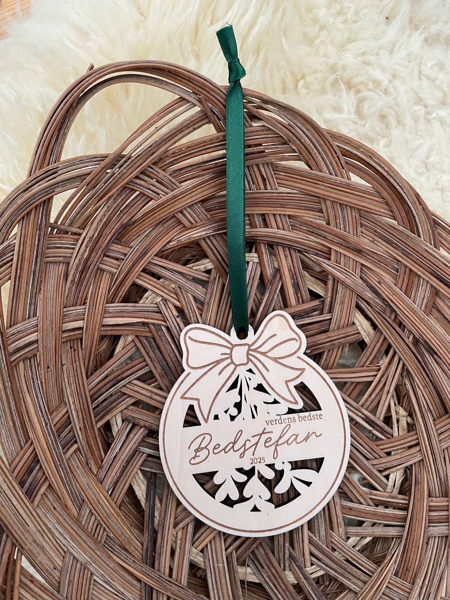 Julekugle med navn - verdens bedste Bedstefar