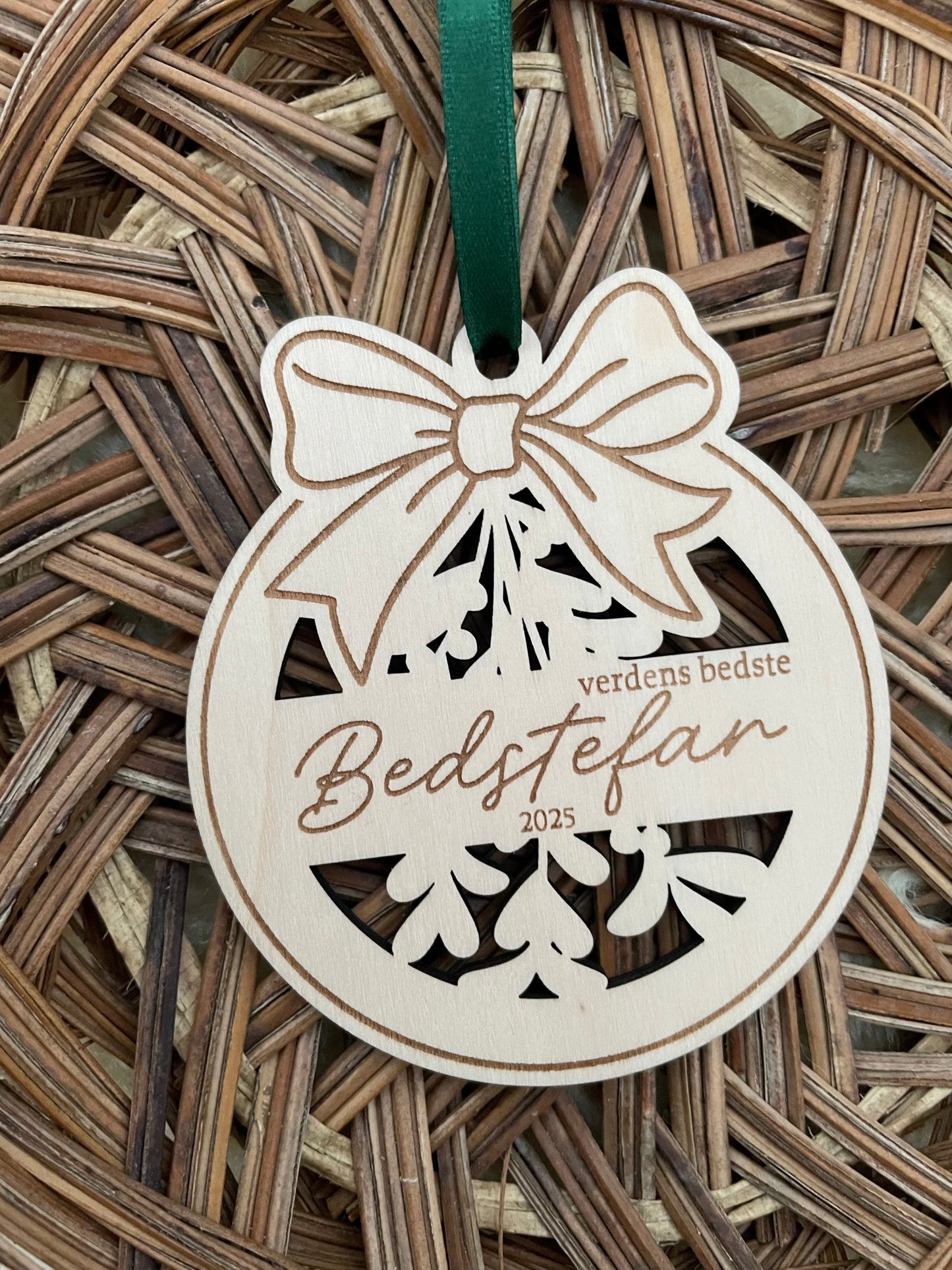 Julekugle med navn - verdens bedste Bedstefar