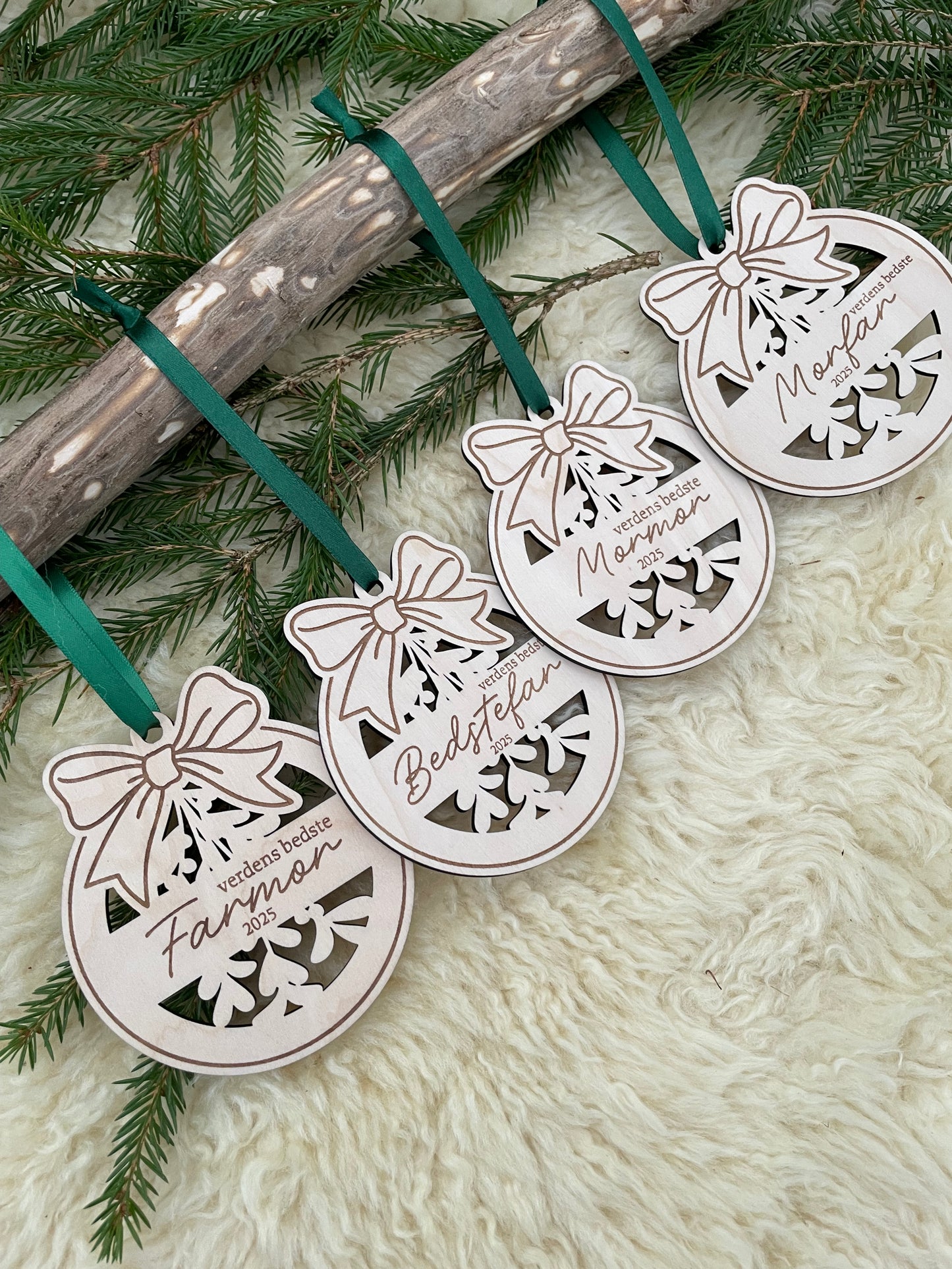 Julekugle med navn - verdens bedste Morfar